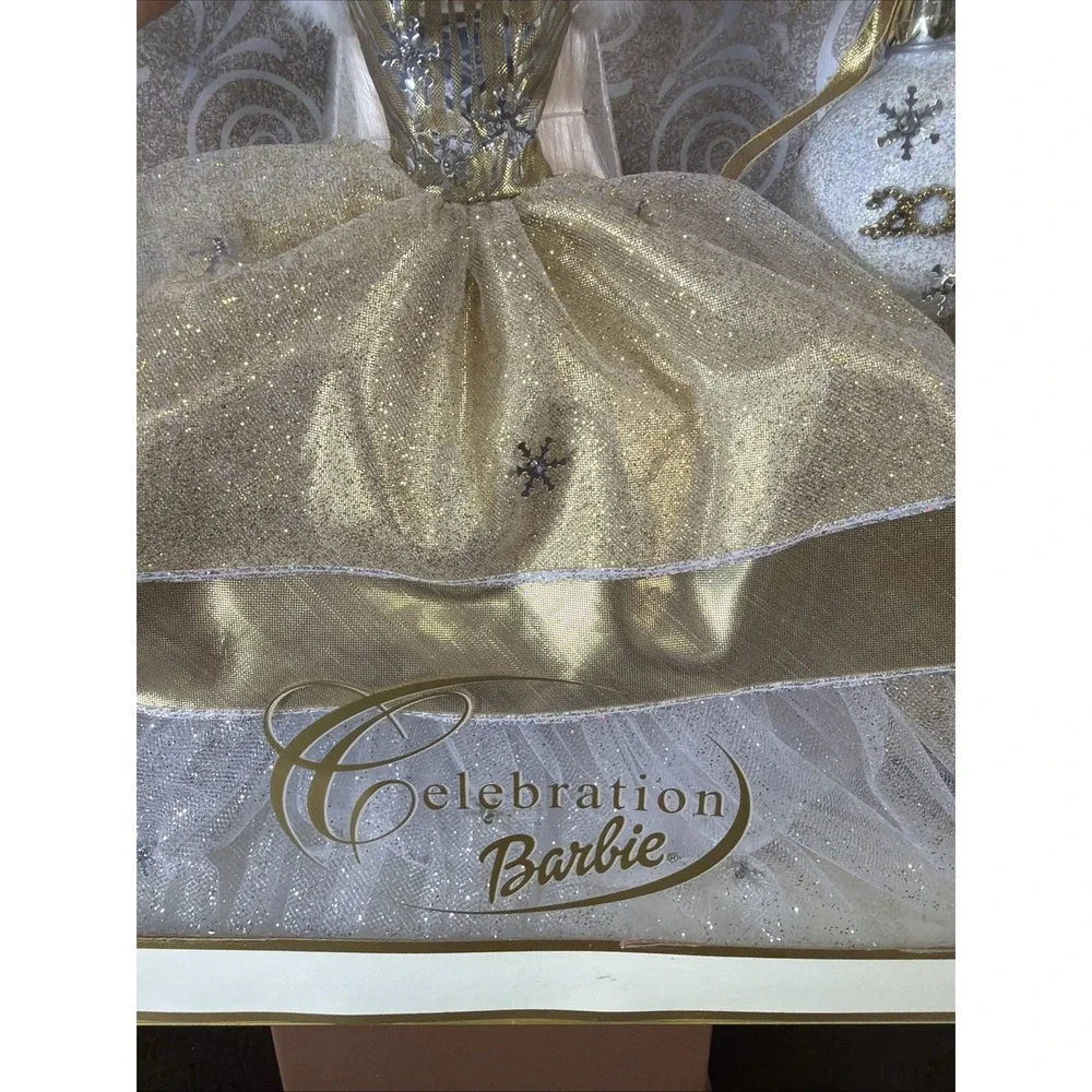 2000 Holiday Celebration Barbie Doll Special Edition Millennium Gold Gown Y2K